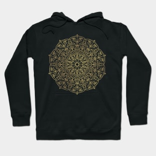 Nature Mandala in Gold Hoodie